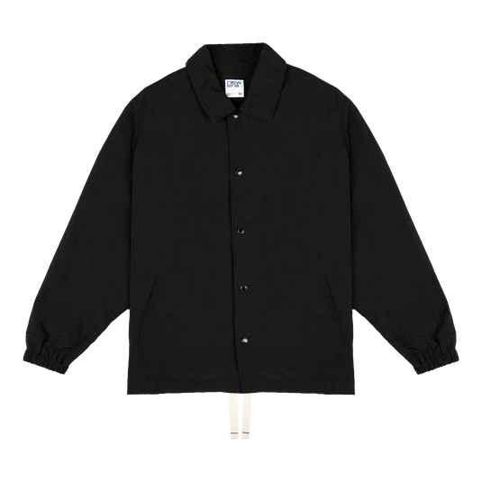New Era Branded Ripstop Script Nylon Black Coach's Jacket - New Era Cap