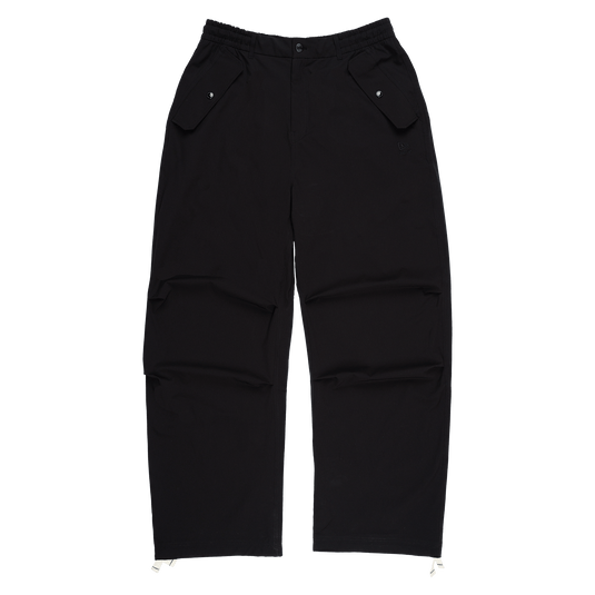New Era Branded Nylon Military Black Cargo Pants - New Era Cap