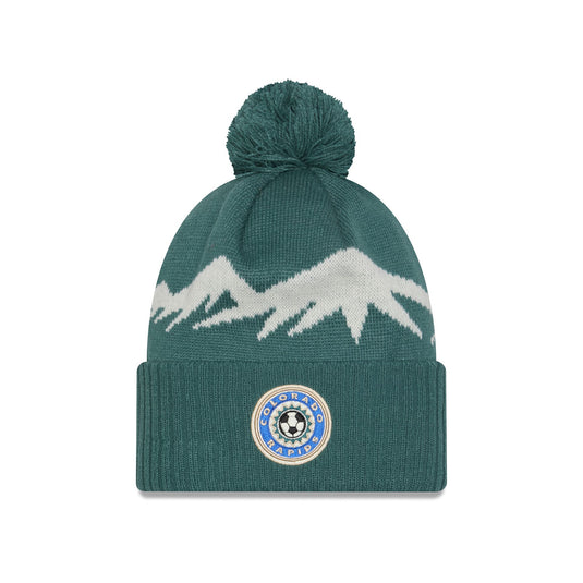Colorado Rapids 2025 Jersey Hook Green Pom Knit Hat - New Era Cap