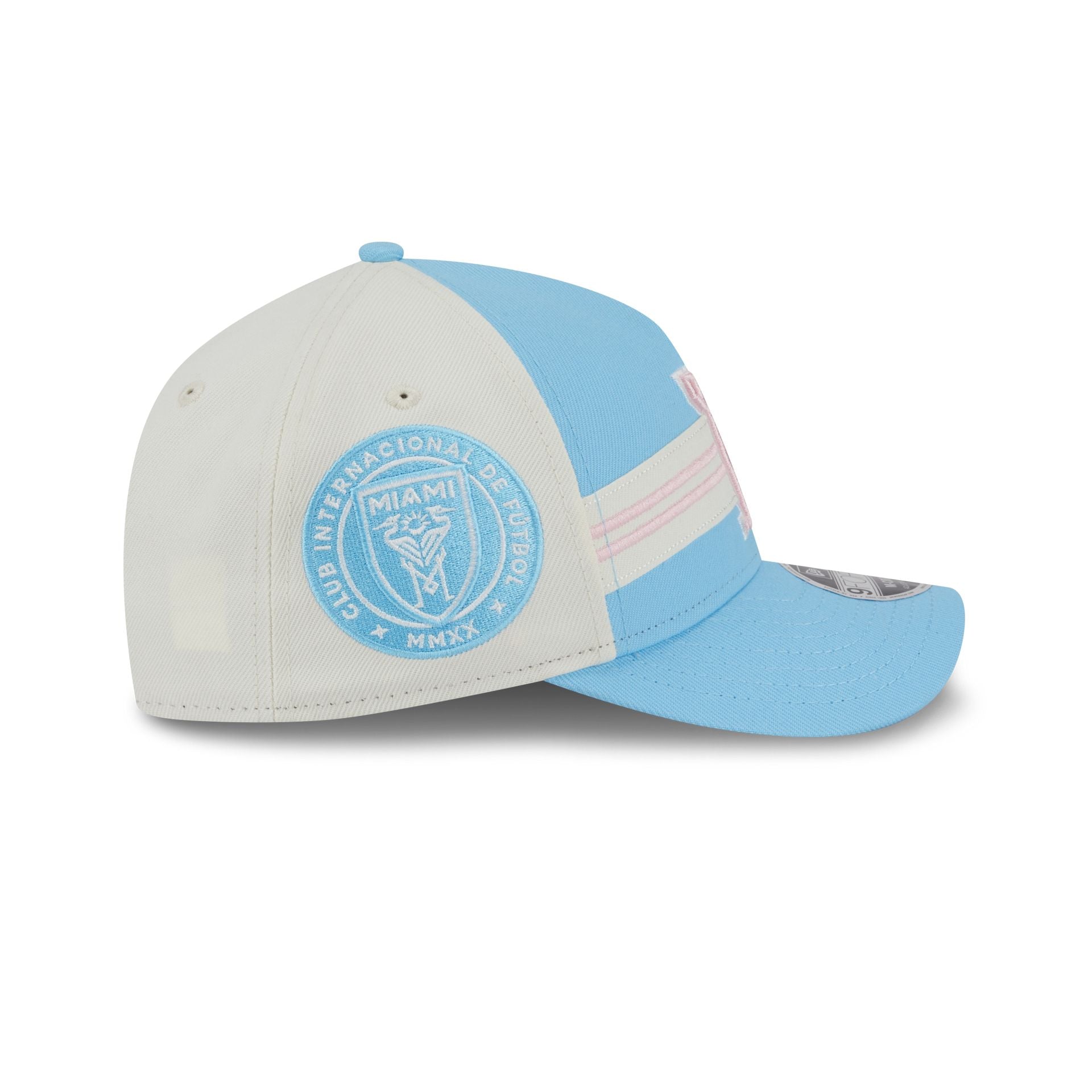Inter Miami 2025 Jersey Hook Light Blue 9FORTY M-Crown A-Frame Snapback Hat