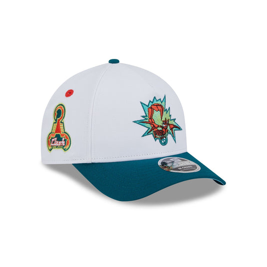 San Jose Earthquakes 2025 Jersey Hook White 9FORTY M-Crown A-Frame Snapback Hat - New Era Cap