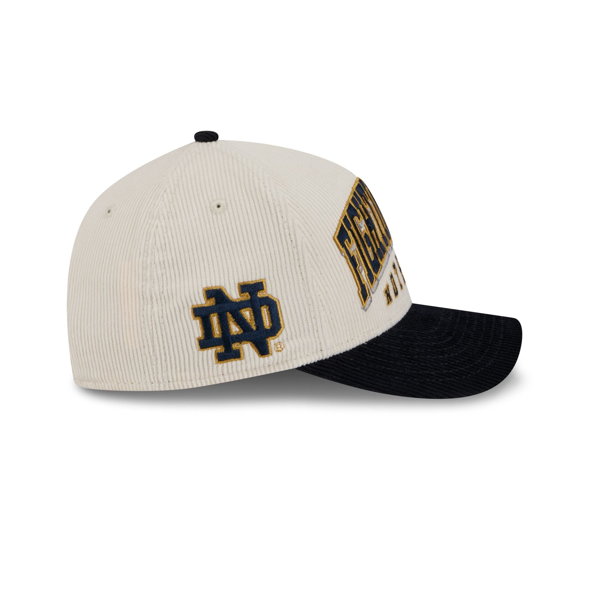 Notre Dame Fighting Irish Stacked Corduroy 9FORTY M-Crown A-Frame Snapback Hat