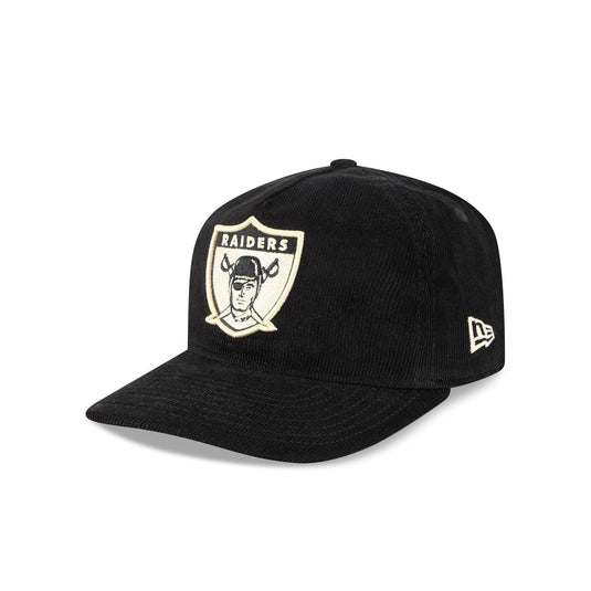 Las Vegas Raiders Nostalgic Black Corduroy 19TWENTY Adjustable Hat - New Era Cap