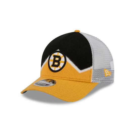 Boston Bruins Sock 9FORTY M-Crown A-Frame Trucker Hat - New Era Cap