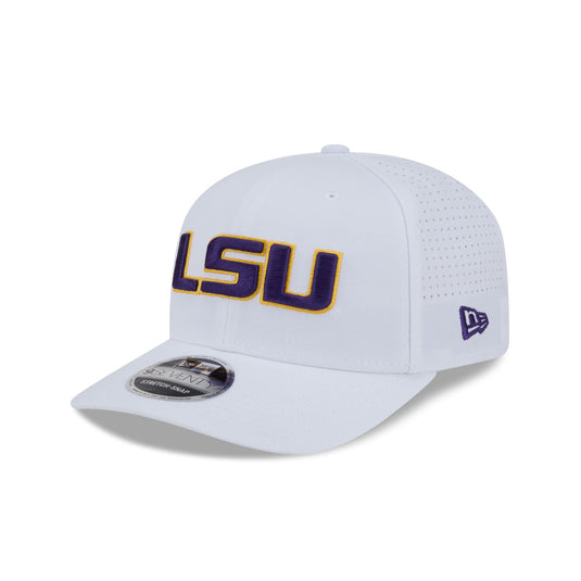 LSU Tigers Optic White Performance 9SEVENTY Stretch-Snap Hat - New Era Cap