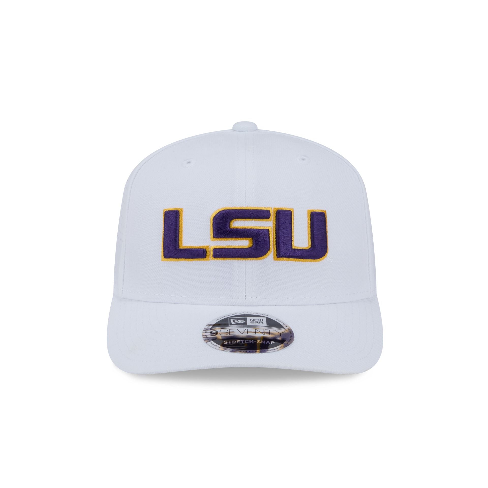 LSU Tigers Optic White Performance 9SEVENTY Stretch-Snap Hat