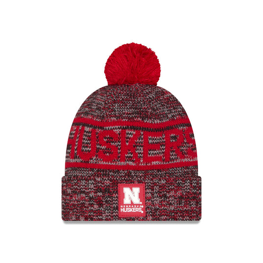Nebraska Cornhuskers Cold Weather Pom Knit Hat - New Era Cap