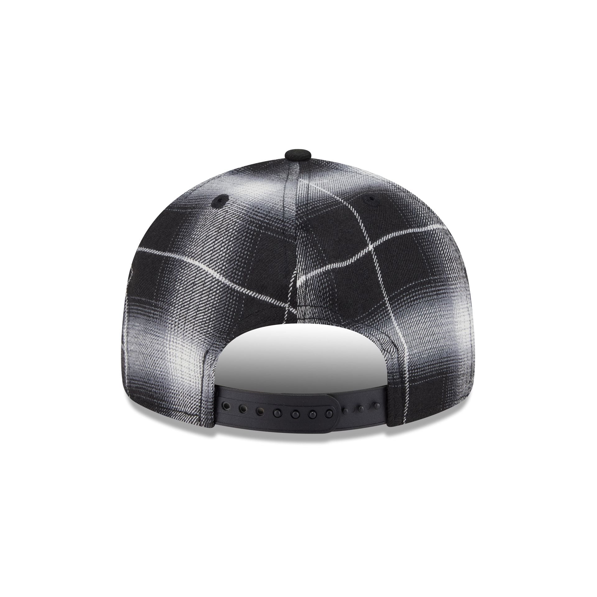 Houston Astros Black and White Plaid Retro Crown 9FIFTY Snapback Hat