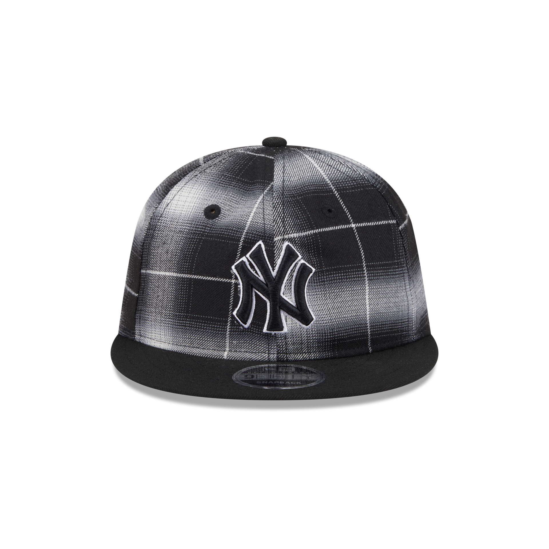 New York Yankees Black and White Plaid Retro Crown 9FIFTY Snapback Hat