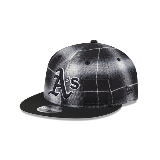 Athletics Black and White Plaid Retro Crown 9FIFTY Snapback Hat - New Era Cap