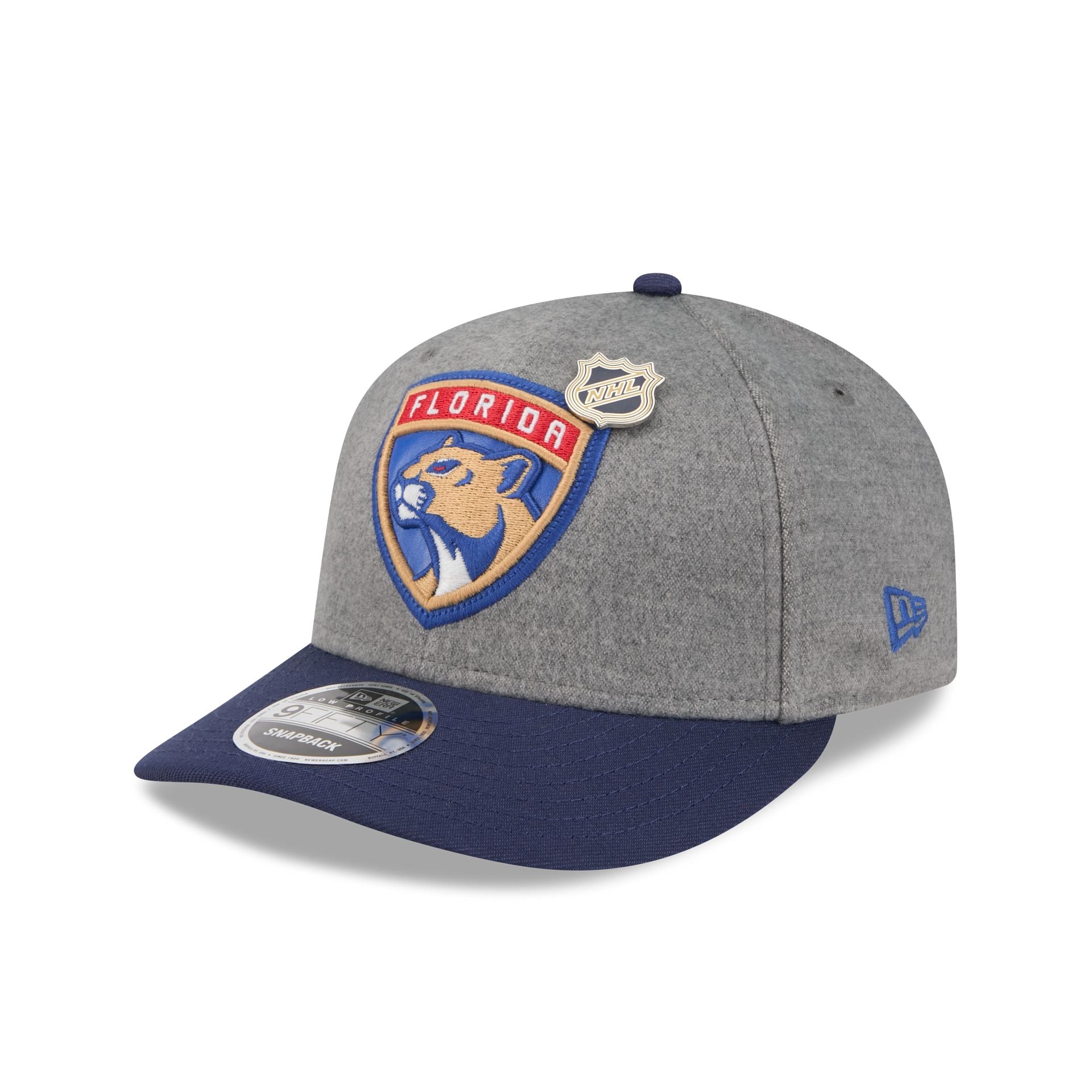 Florida Panthers Heather Gray Wool Low Profile 9FIFTY Snapback Hat