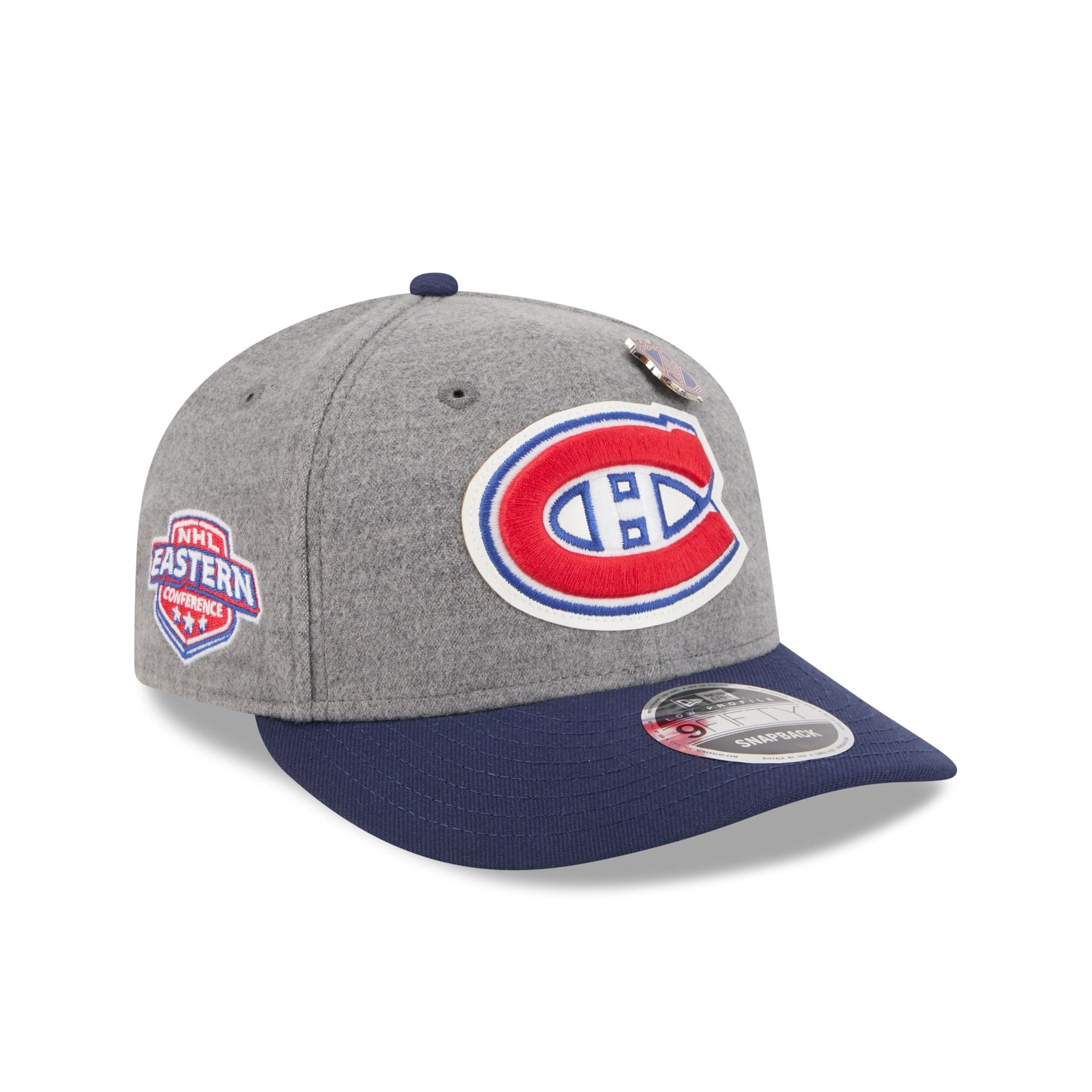 Montreal Canadiens Heather Gray Wool Low Profile 9FIFTY Snapback Hat