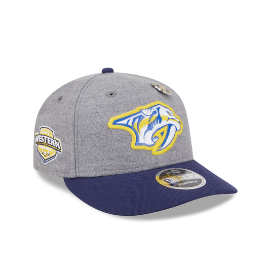 Nashville Predators Heather Gray Wool Low Profile 9FIFTY Snapback Hat - New Era Cap