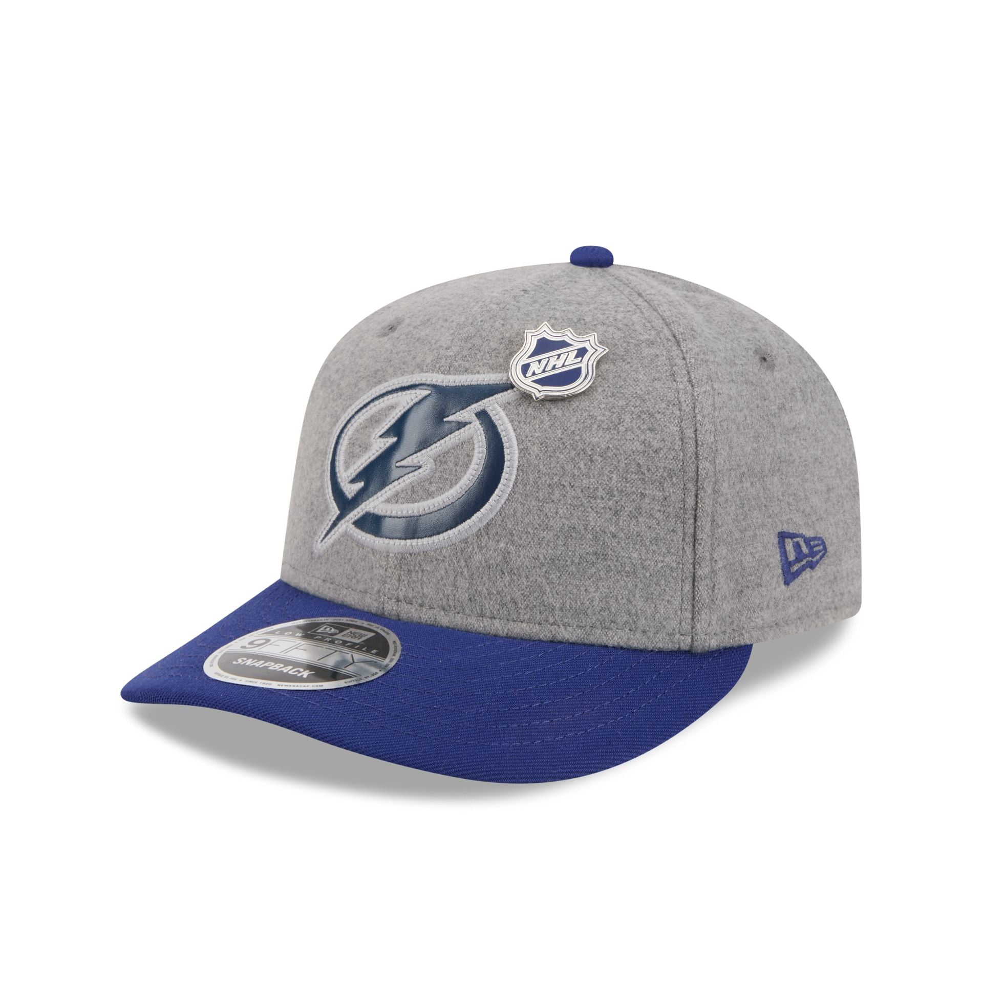 Tampa Bay Lightning Heather Gray Wool Low Profile 9FIFTY Snapback Hat