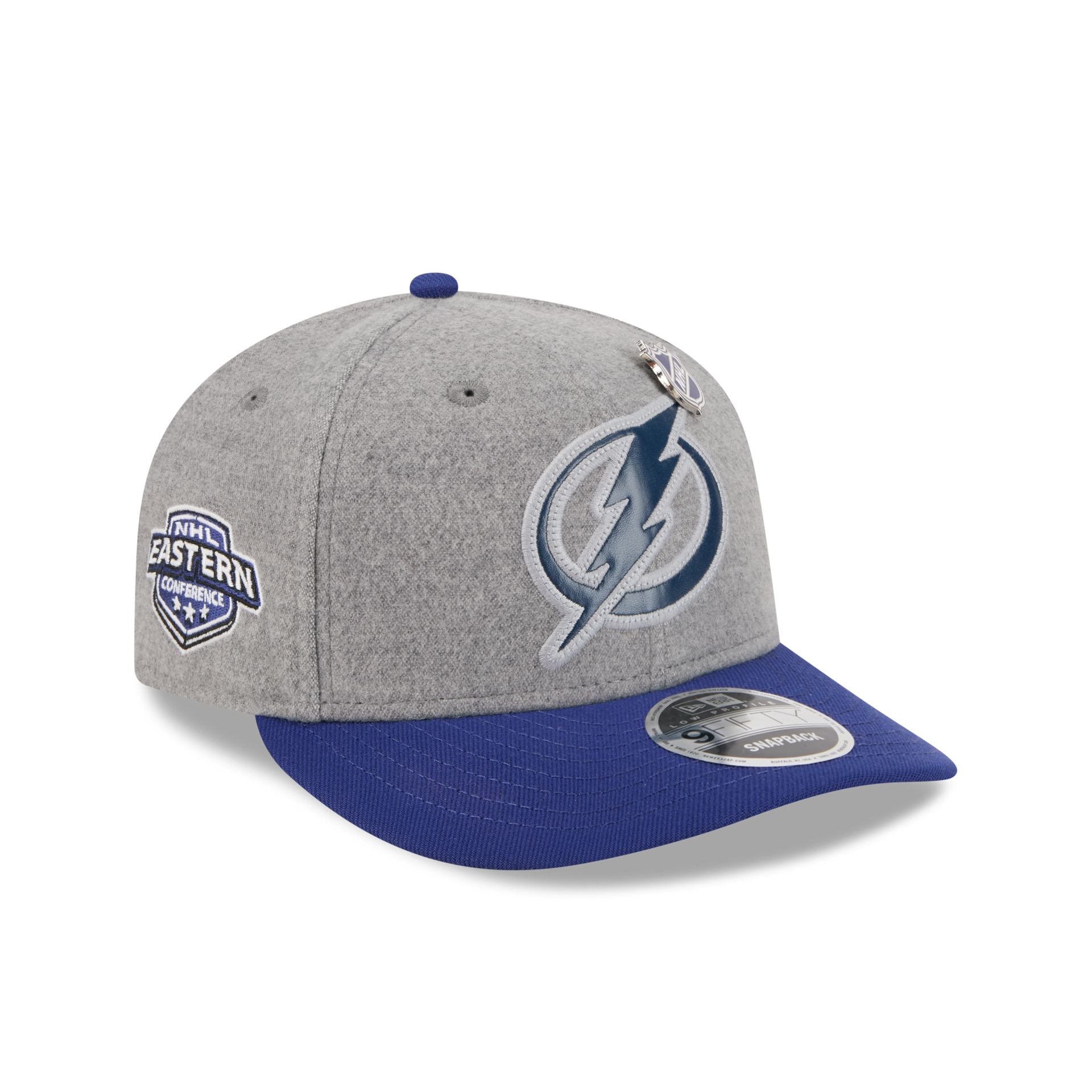 Tampa Bay Lightning Heather Gray Wool Low Profile 9FIFTY Snapback Hat