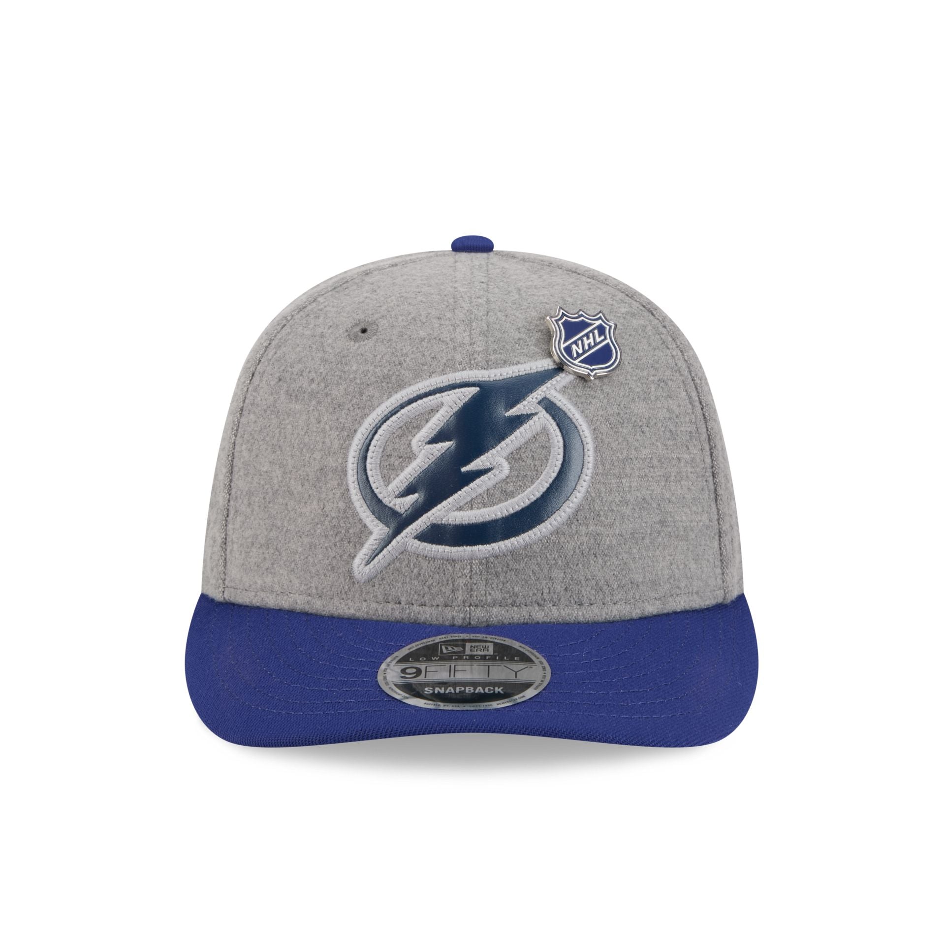 Tampa Bay Lightning Heather Gray Wool Low Profile 9FIFTY Snapback Hat