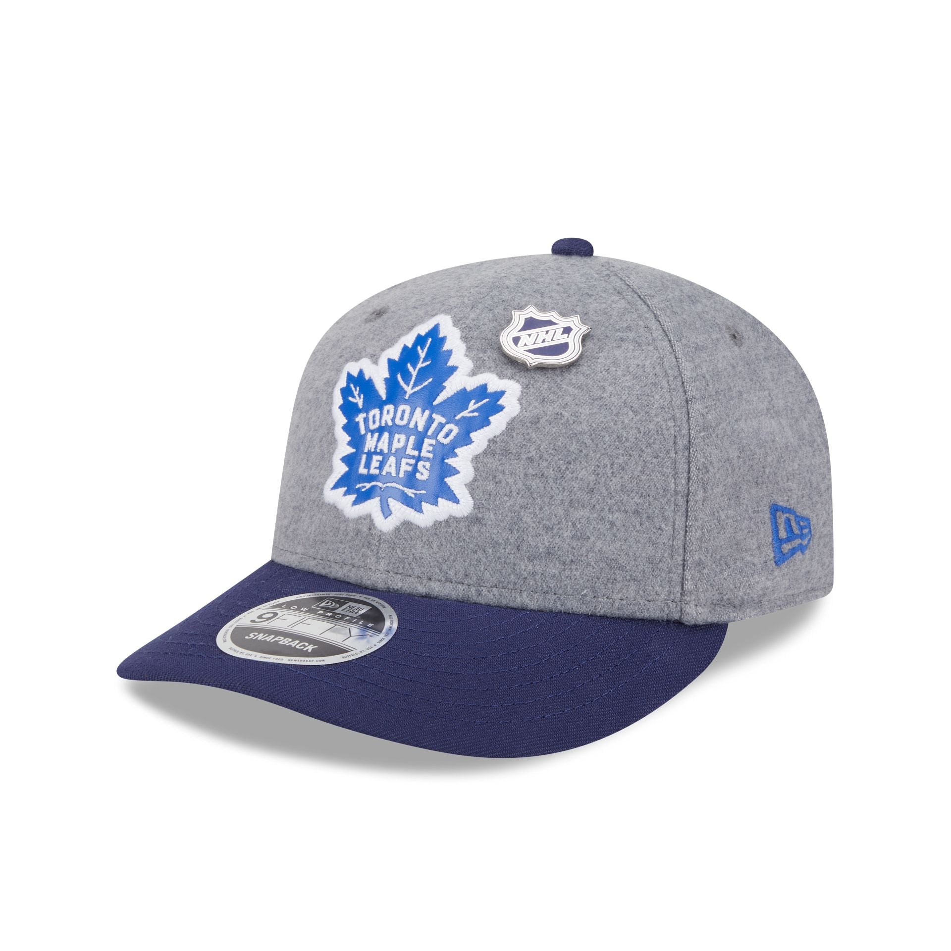 Toronto Maple Leafs Heather Gray Wool Low Profile 9FIFTY Snapback Hat
