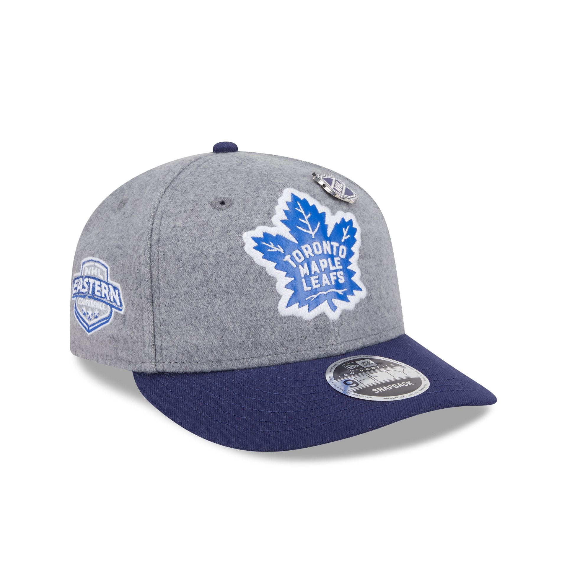 Toronto Maple Leafs Heather Gray Wool Low Profile 9FIFTY Snapback Hat
