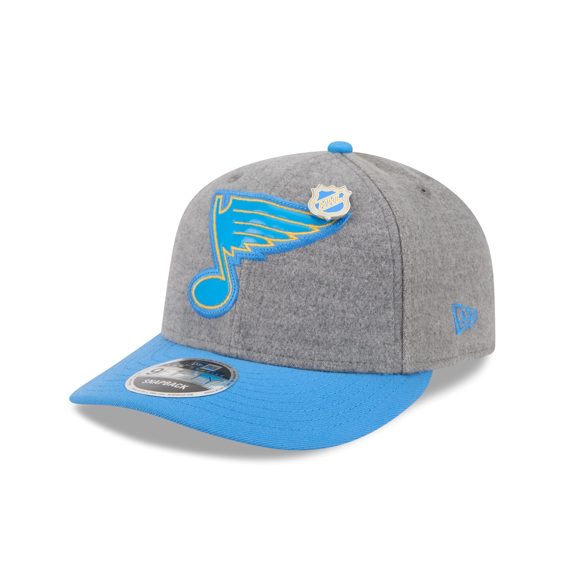 St. Louis Blues Heather Gray Wool Low Profile 9FIFTY Snapback Hat
