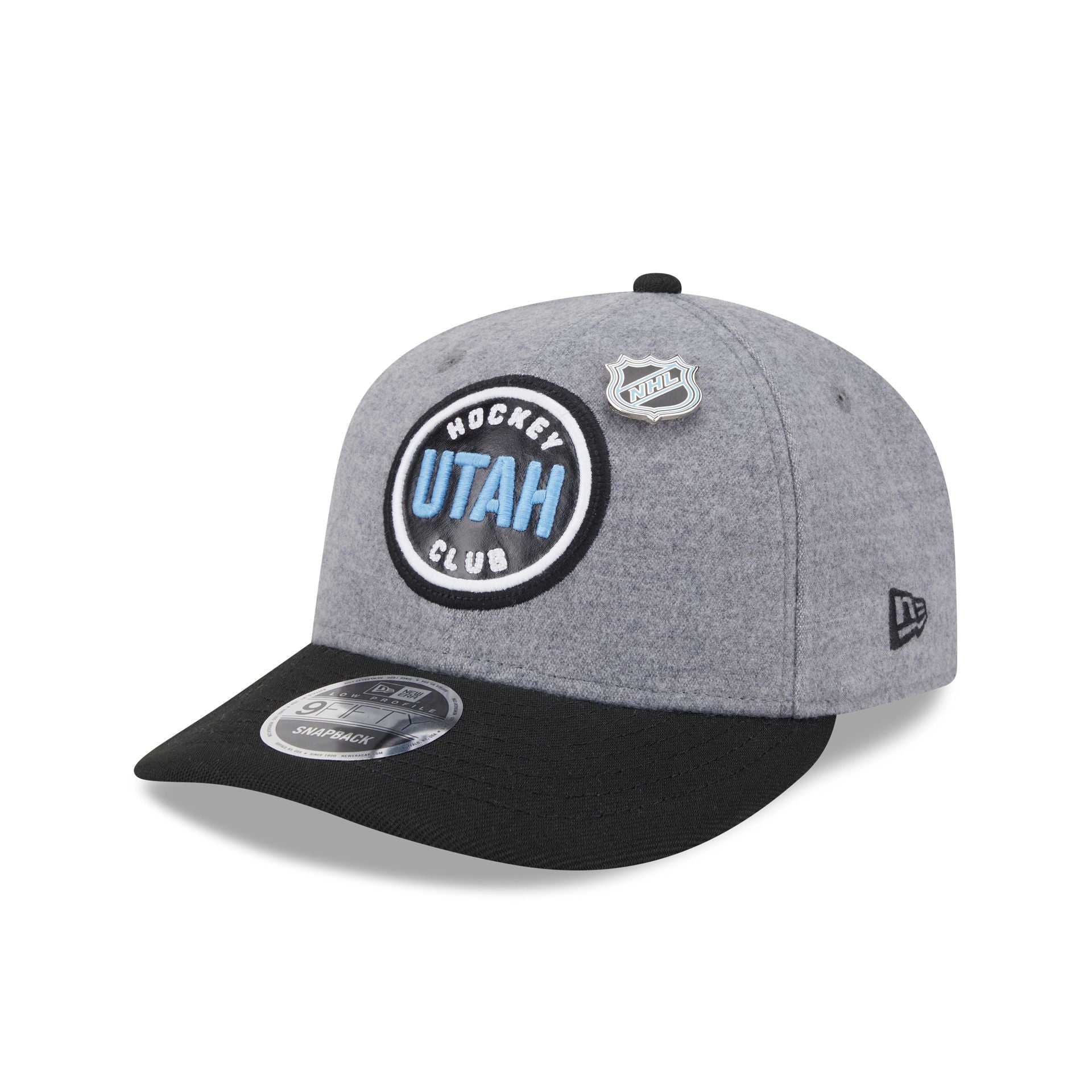 Utah Mammoth Heather Gray Wool Low Profile 9FIFTY Snapback Hat