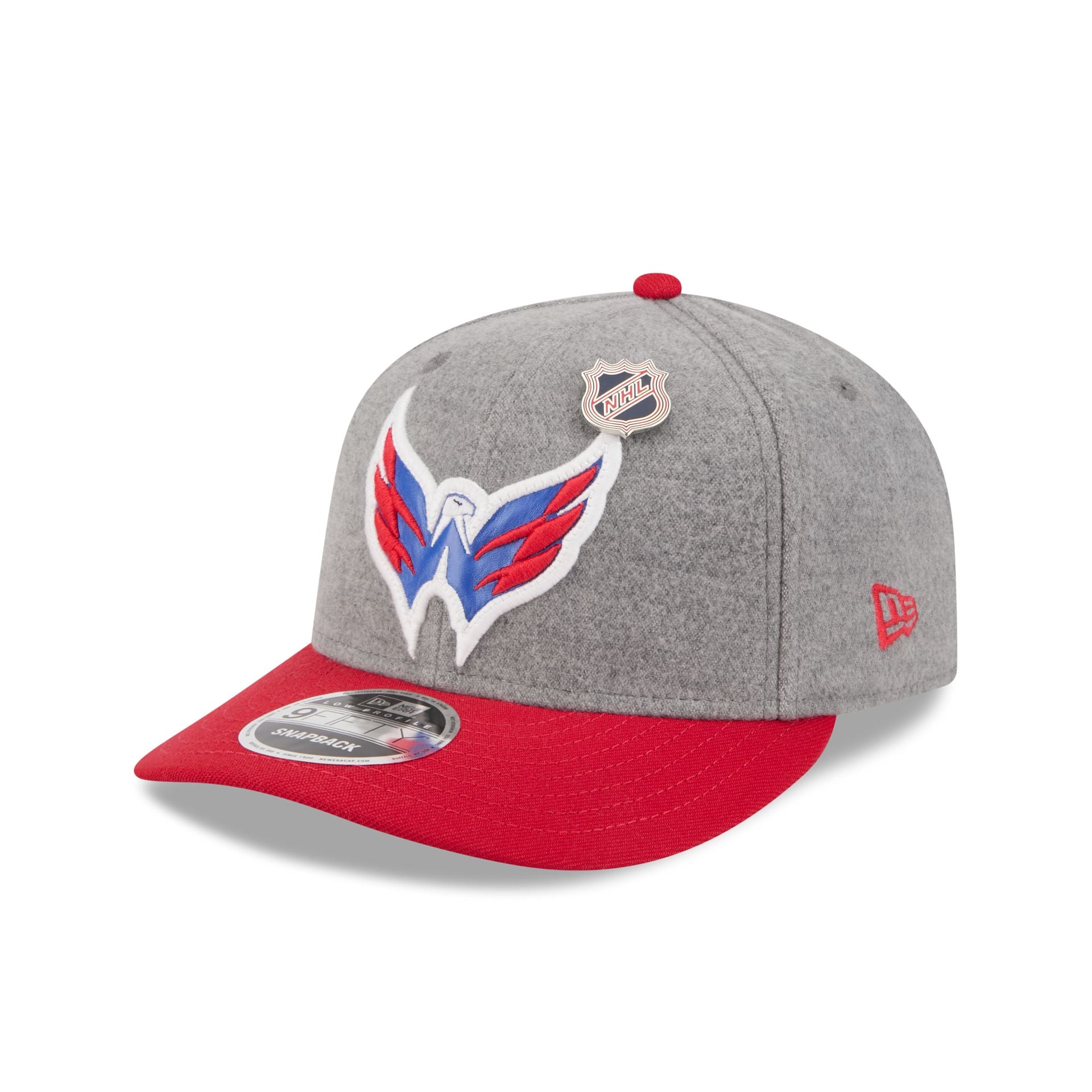 Washington Capitals Heather Gray Wool Low Profile 9FIFTY Snapback Hat