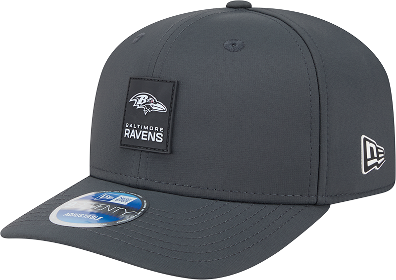 Baltimore Ravens 2025 Sideline Cold Weather Steel Clouds 9SEVENTY Stretch-Snap Hat