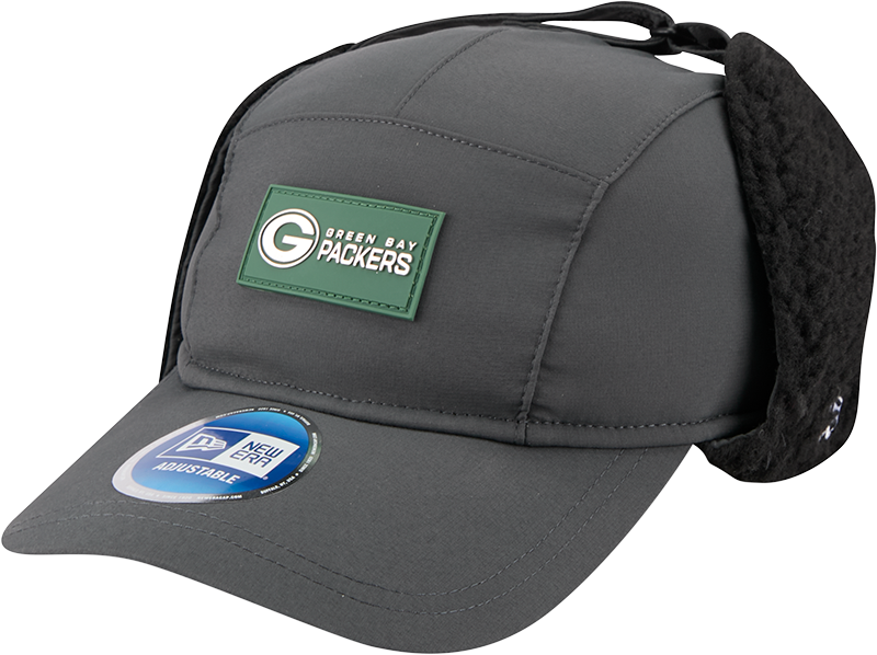 Green Bay Packers 2025 Sideline Cold Weather Steel Clouds Runner Dogear Adjustable Hat