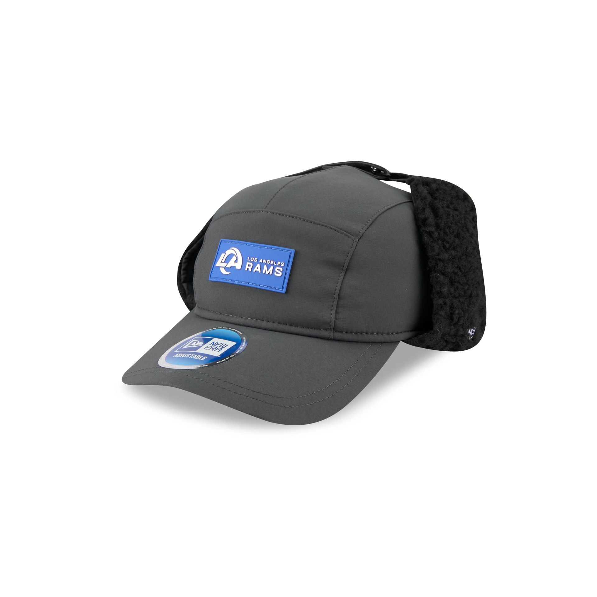 Los Angeles Rams 2025 Sideline Cold Weather Steel Clouds Runner Dogear Adjustable Hat