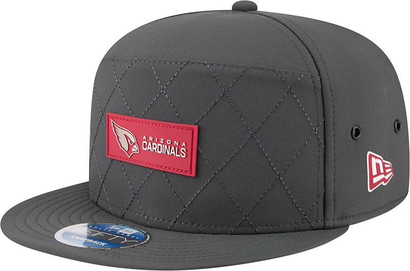 Arizona Cardinals 2025 Sideline Cold Weather Steel Clouds Split Panel 9FIFTY Snapback Hat