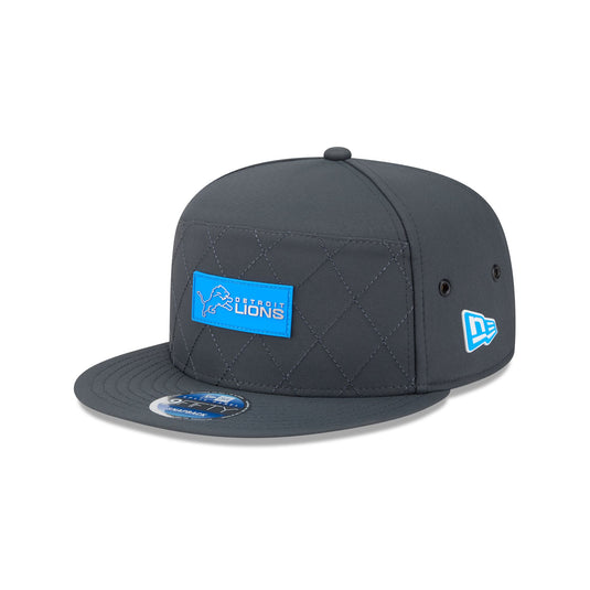 Detroit Lions 2025 Sideline Cold Weather Steel Clouds Split Panel 9FIFTY Snapback Hat - New Era Cap