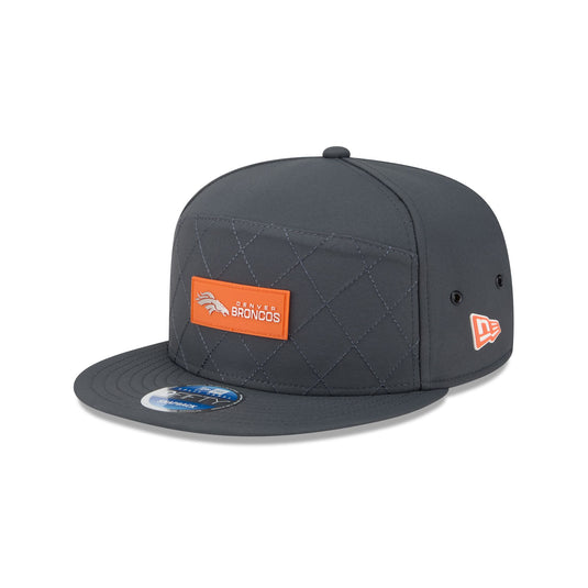 Denver Broncos 2025 Sideline Cold Weather Steel Clouds Split Panel 9FIFTY Snapback Hat - New Era Cap