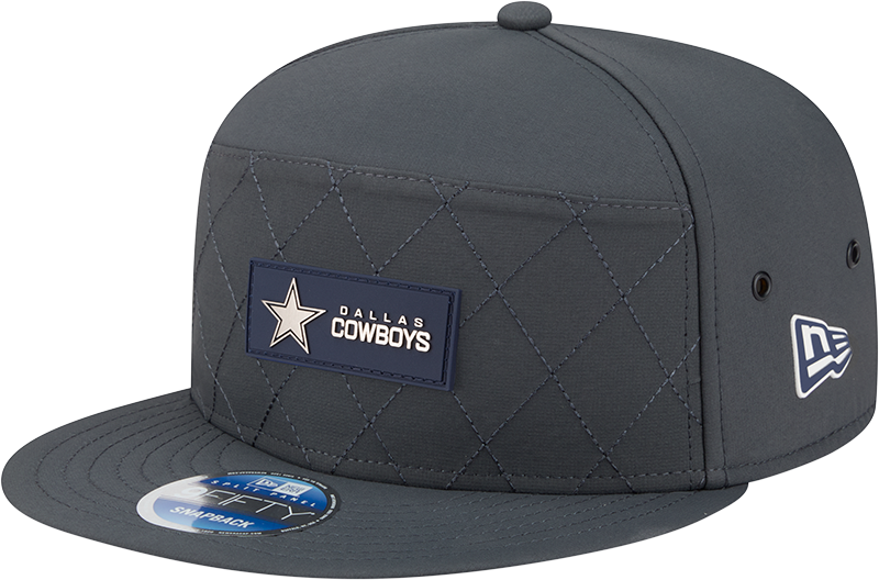 Dallas Cowboys 2025 Sideline Cold Weather Steel Clouds Split Panel 9FIFTY Snapback Hat