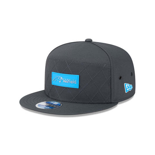 Carolina Panthers 2025 Sideline Cold Weather Steel Clouds Split Panel 9FIFTY Snapback Hat - New Era Cap