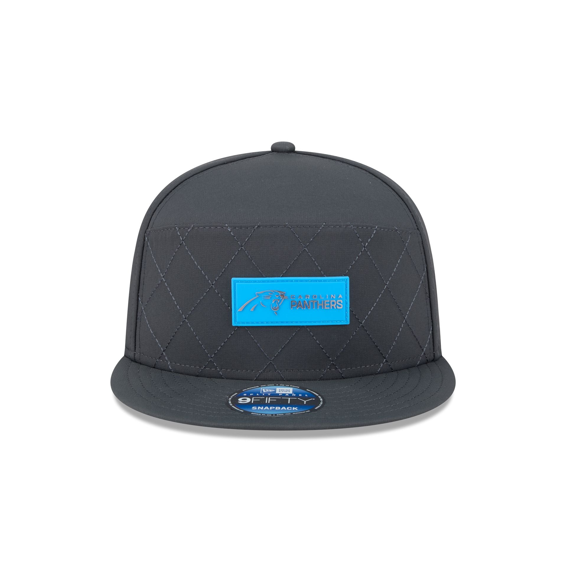 Carolina Panthers 2025 Sideline Cold Weather Steel Clouds Split Panel 9FIFTY Snapback Hat