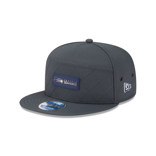 Seattle Seahawks 2025 Sideline Cold Weather Steel Clouds Split Panel 9FIFTY Snapback Hat - New Era Cap