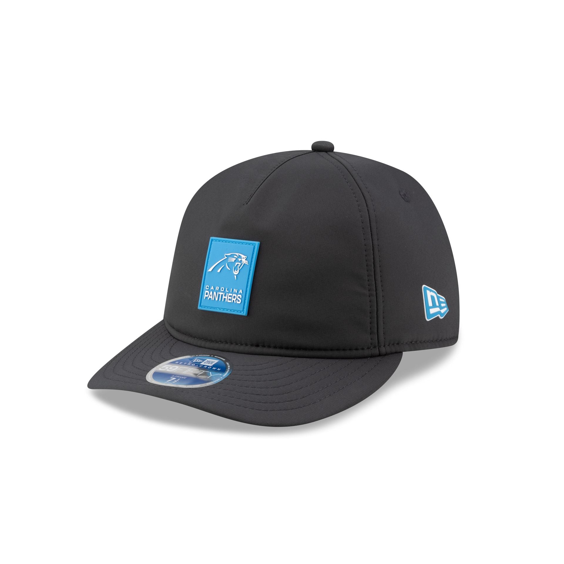 Carolina Panthers 2025 Sideline Cold Weather Steel Clouds Retro Crown 59FIFTY A-Frame Fitted Hat