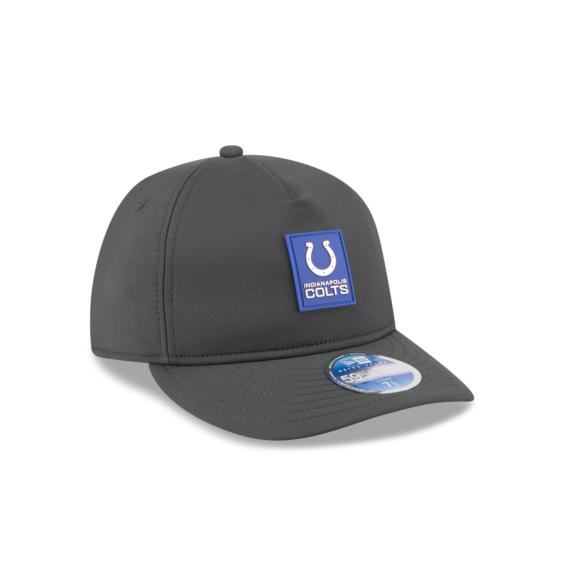 Indianapolis Colts 2025 Sideline Cold Weather Steel Clouds Retro Crown 59FIFTY A-Frame Fitted Hat