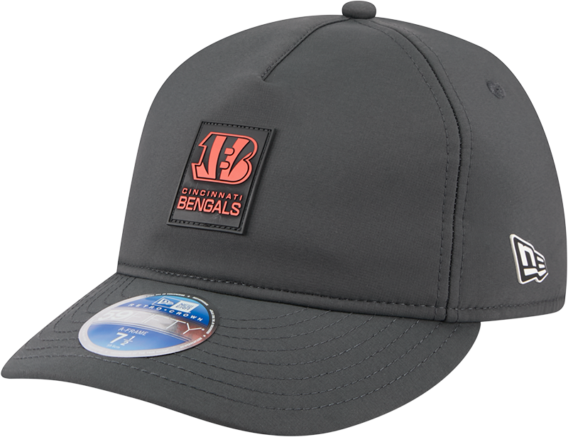 Cincinnati Bengals 2025 Sideline Cold Weather Steel Clouds Retro Crown 59FIFTY A-Frame Fitted Hat