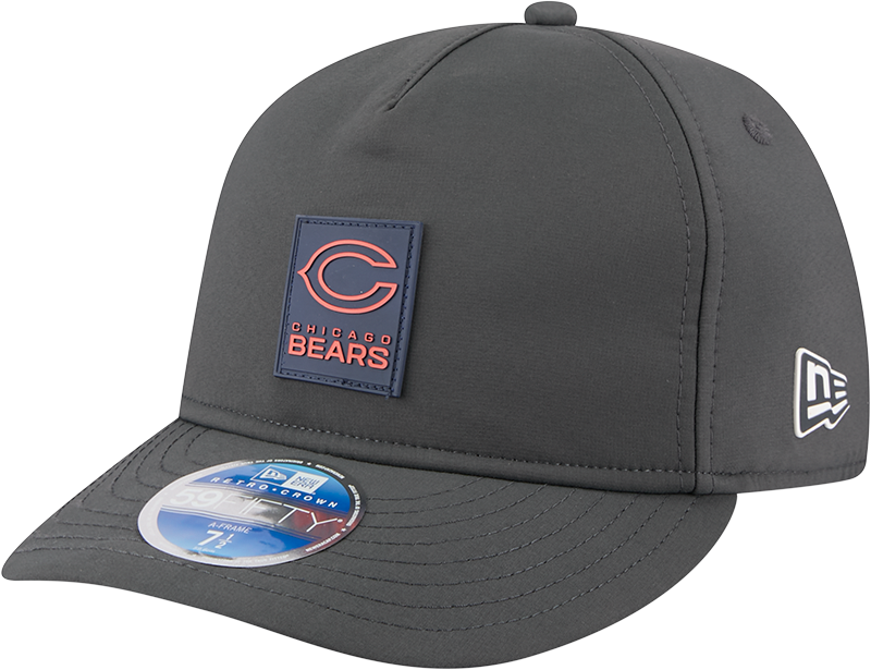 Chicago Bears 2025 Sideline Cold Weather Steel Clouds Retro Crown 59FIFTY A-Frame Fitted Hat