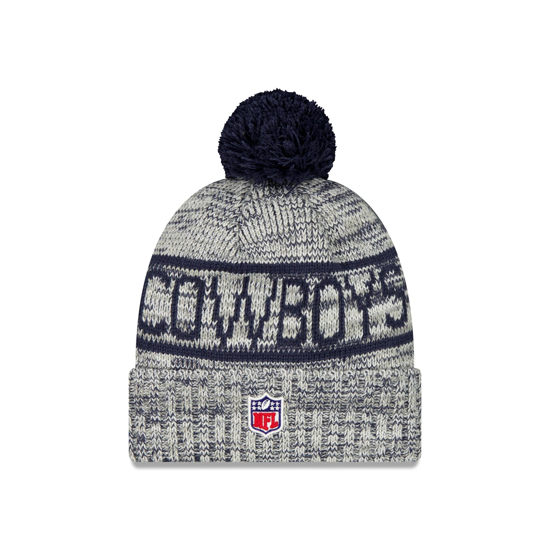 Dallas Cowboys 2025 Sideline Cold Weather Pom Knit Hat