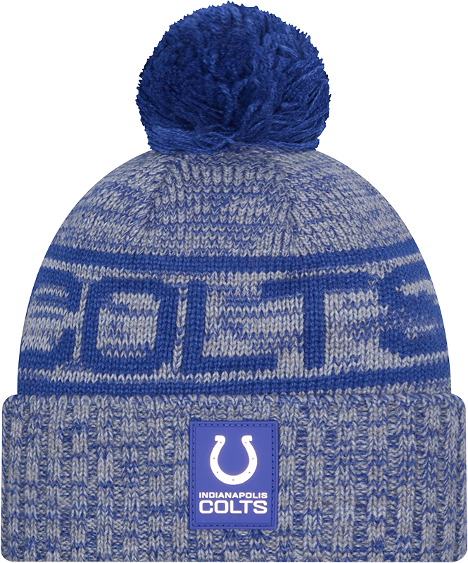 Indianapolis Colts 2025 Sideline Cold Weather Pom Knit Hat
