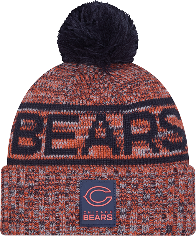 Chicago Bears 2025 Sideline Cold Weather Pom Knit Hat