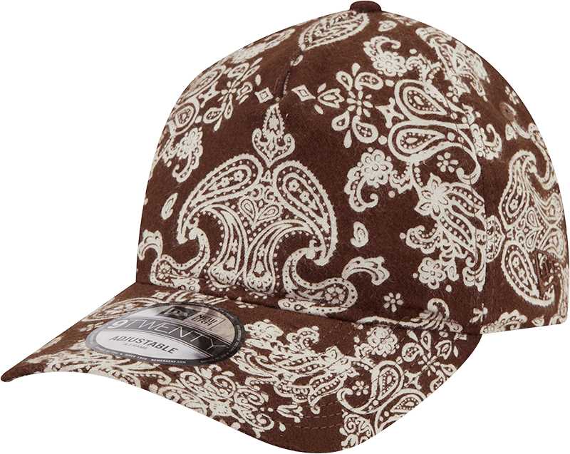 New Era Cap Brown Paisley 9TWENTY A-Frame Strapback Hat