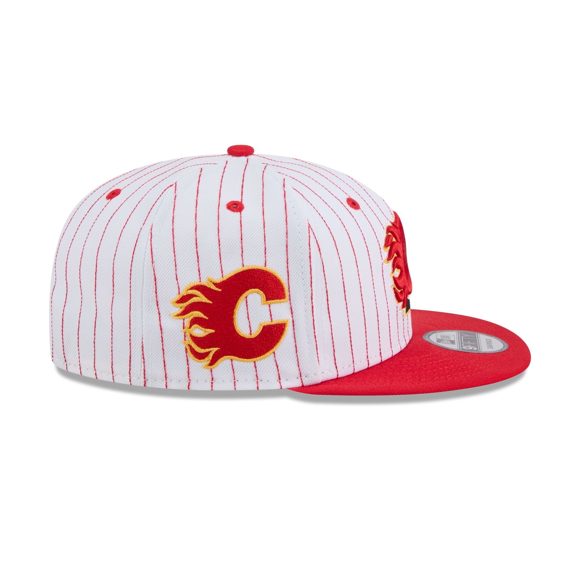 Calgary Flames Deceptor Pinstripe 9FIFTY Snapback Hat