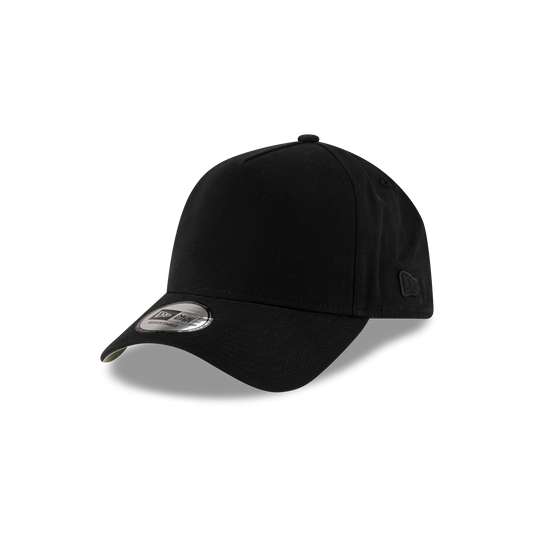 New Era Branded High Twist Black 9FORTY A-Frame Adjustable Hat - New Era Cap