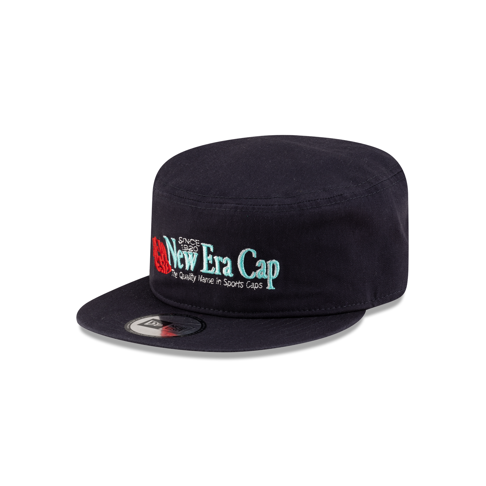 New Era Branded Navy Painter Elastic Back Hat