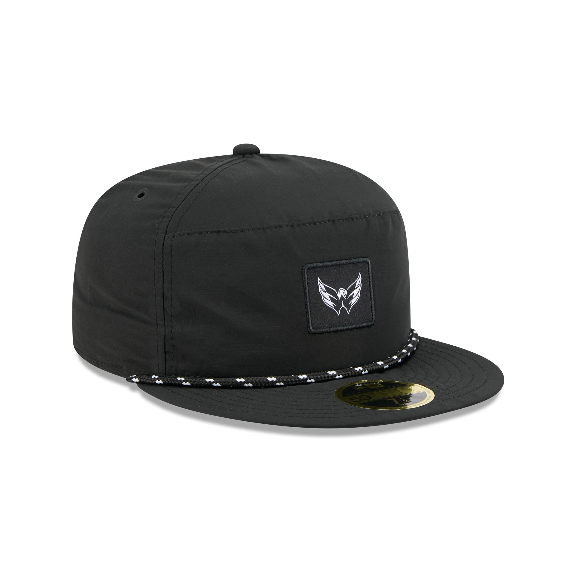 Washington Capitals Black Poly Rope Split Panel 59FIFTY Fitted Hat