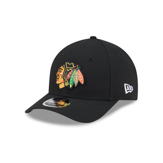 Chicago Blackhawks Team Black 9FORTY M-Crown Snapback Hat - New Era Cap