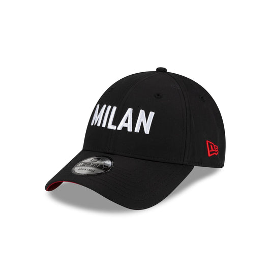AC Milan Wordmark Black 9FORTY Adjustable Hat - New Era Cap
