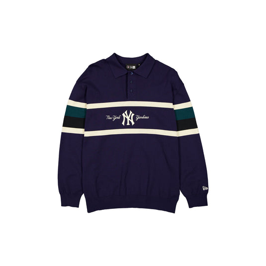 New York Yankees Navy Knit Rugby Shirt - New Era Cap